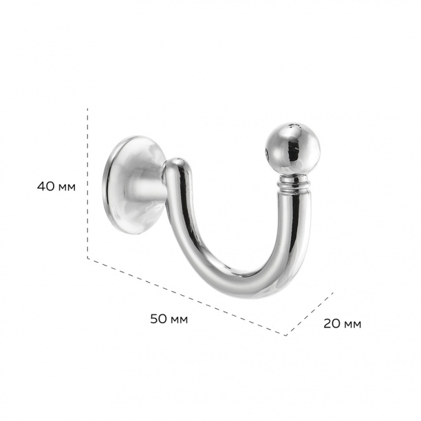 Крючок мебельный KERRON 0150 хром от магазина ЛесКонПром.ру
