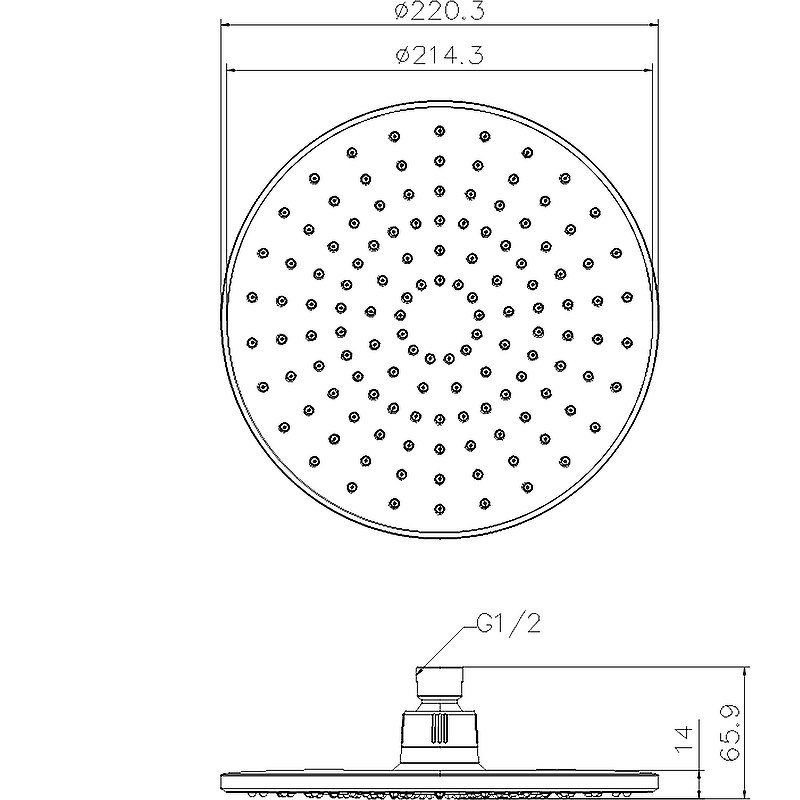 Верхний душ Swedbe Calypso 5045 Хром от магазина ЛесКонПром.ру