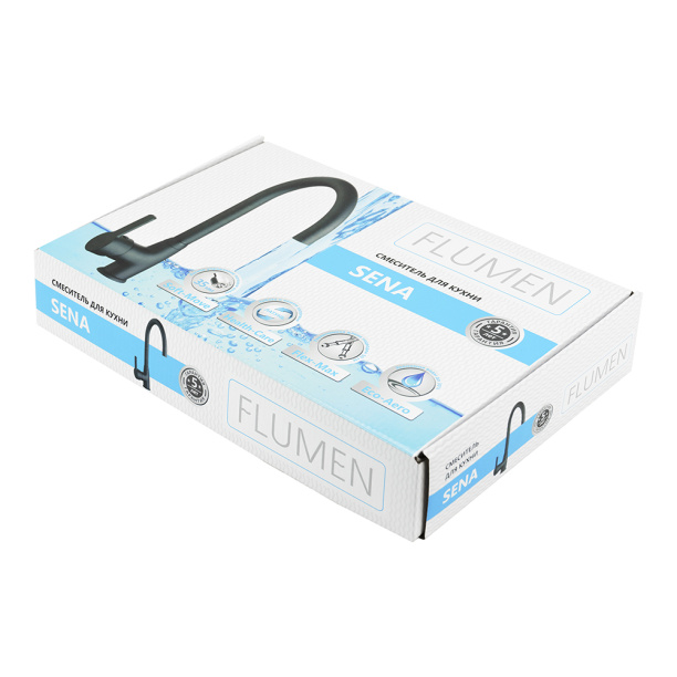 Смеситель для кухни FLUMEN Sena черный от магазина ЛесКонПром.ру