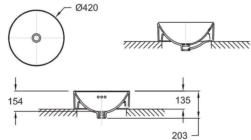 Раковина-чаша Jacob Delafon Vox 42 E14800-7 Черный от магазина ЛесКонПром.ру
