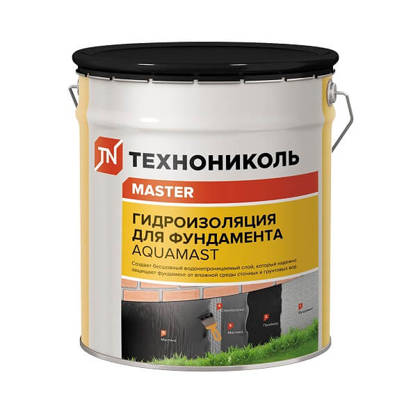 Мастика битумная ТЕХНОНИКОЛЬ AquaMast, 18 кг от магазина ЛесКонПром.ру