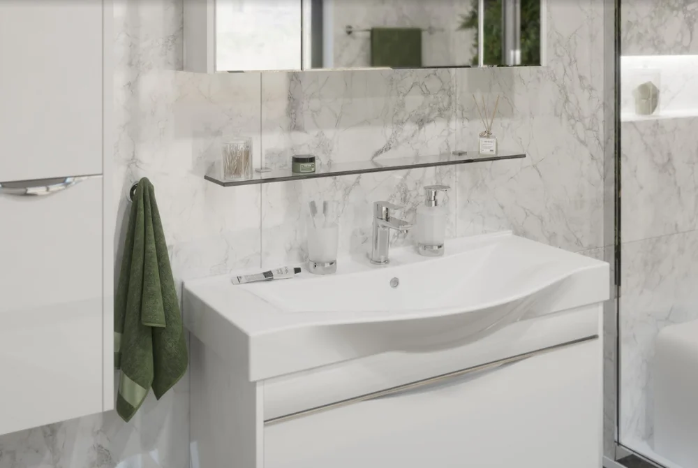 Полка STWORKI Glass Shelf 90 полкодержатели хром от магазина ЛесКонПром.ру