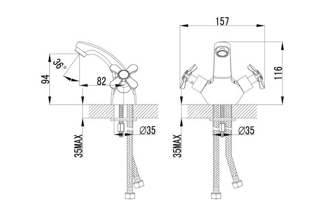 Смеситель для раковины LEMARK Partner 80440971 от магазина ЛесКонПром.ру