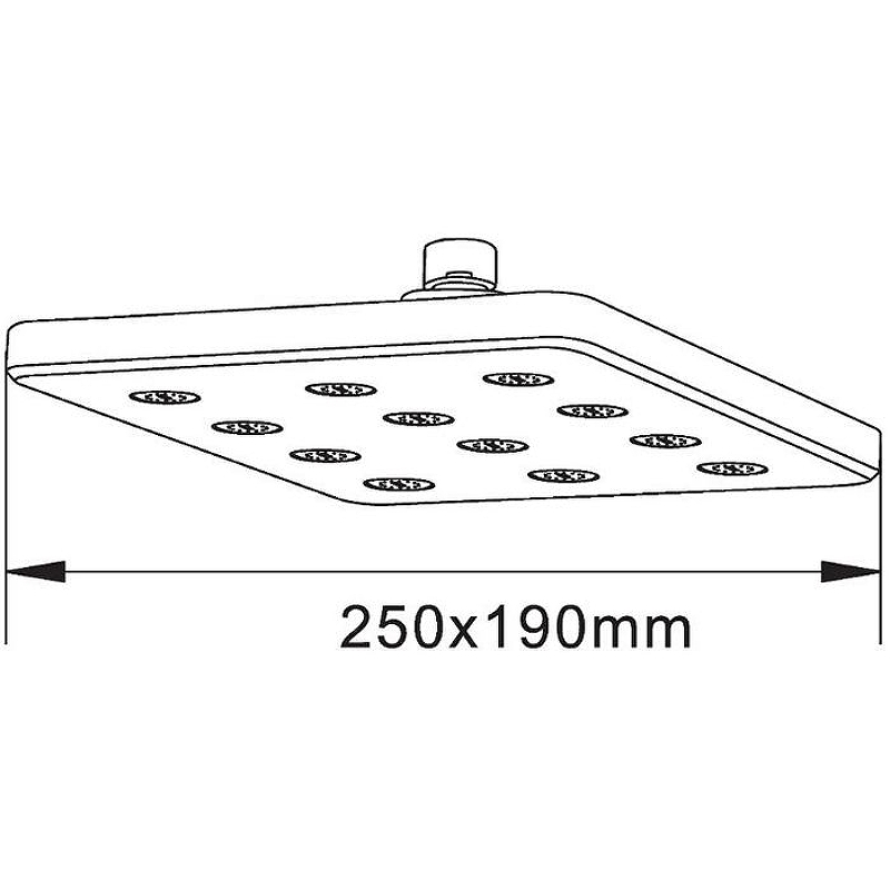 Верхний душ Orange S12TS Хром от магазина ЛесКонПром.ру