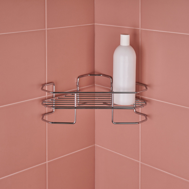 Полка сетчатая ЧМЗ Нюанс 1-ярусная угловая хром от магазина ЛесКонПром.ру