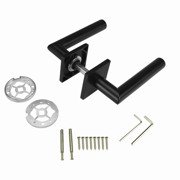 Ручки дверные NEODECO L042 черные от магазина ЛесКонПром.ру