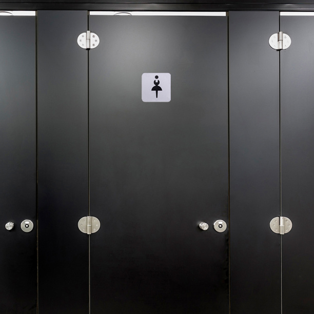 Табличка самоклеящаяся WC «Ж» от магазина ЛесКонПром.ру