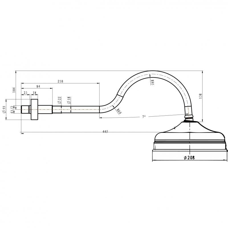 Верхний душ Boheme Imperiale 414 Золото от магазина ЛесКонПром.ру