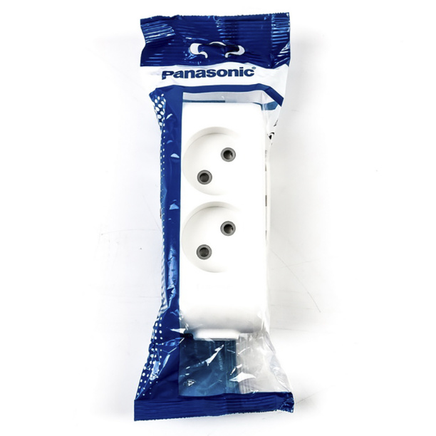 Колодка Panasonic 2 гнезда без заземления 3500 Вт от магазина ЛесКонПром.ру