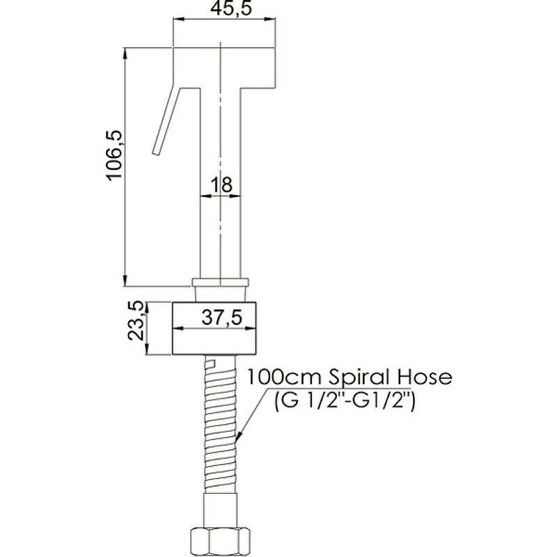 Гигиенический душ GPD STS03-A Хром от магазина ЛесКонПром.ру