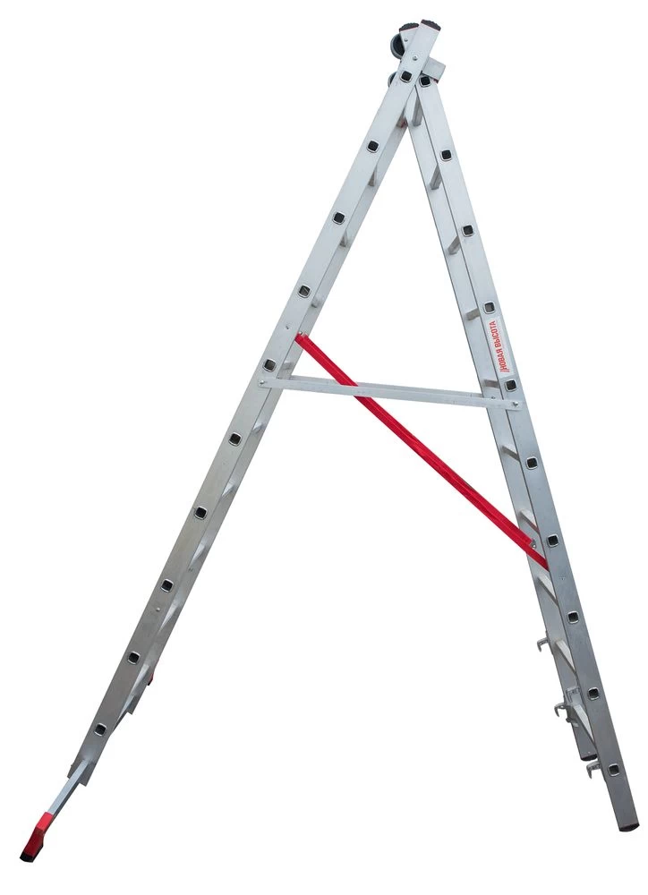 Лестница алюминиевая двухсекционная индустриальная Новая Высота 2x10 арт. 5220210 от магазина ЛесКонПром.ру