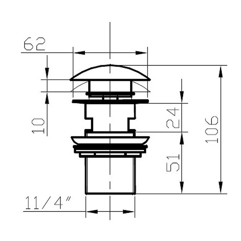 Донный клапан Bronze de Luxe 21972 Бронза от магазина ЛесКонПром.ру