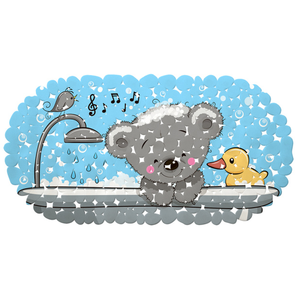 Коврик ВИЛИНА Мишка в ванне 39х69 см антискользящий от магазина ЛесКонПром.ру