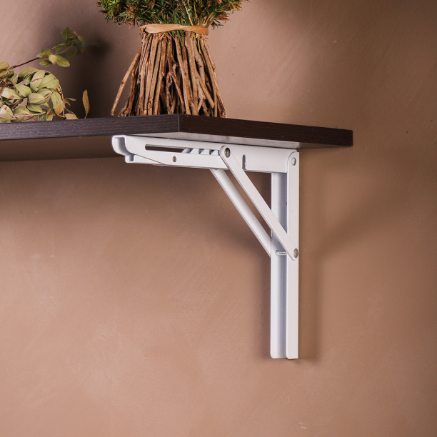 Кронштейн складной 200х300 мм белый от магазина ЛесКонПром.ру