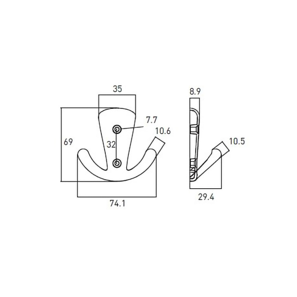 Крючок мебельный Edson N33 бронза от магазина ЛесКонПром.ру
