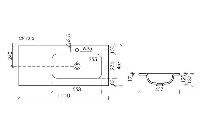 Умывальник накладной Element 80551267 от магазина ЛесКонПром.ру