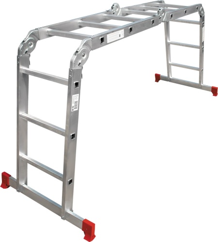 Алюминиевая четырехсекционная лестница-трансформер 400 мм NV2322 НОВАЯ ВЫСОТА 2Х4+2Х5 арт.2322245 от магазина ЛесКонПром.ру