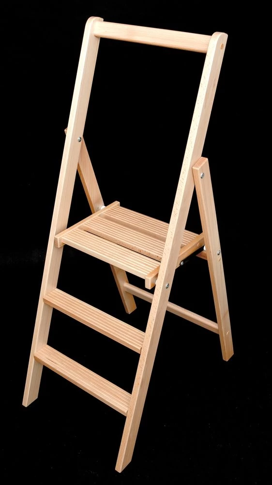 Стремянка деревянная Hoz-Block Батя 3 ступени Светлая (арт. СДБ-3С) от магазина ЛесКонПром.ру