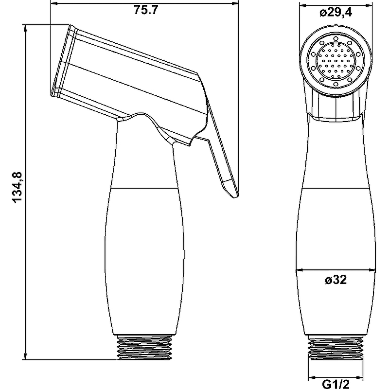 Гигиенический душ Swedbe Calypso 5022 Хром от магазина ЛесКонПром.ру