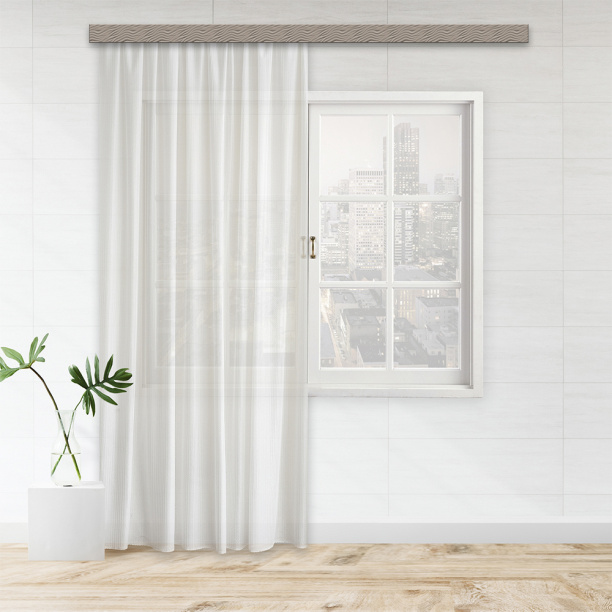 Штора-тюль Волна 150х260 см белая от магазина ЛесКонПром.ру