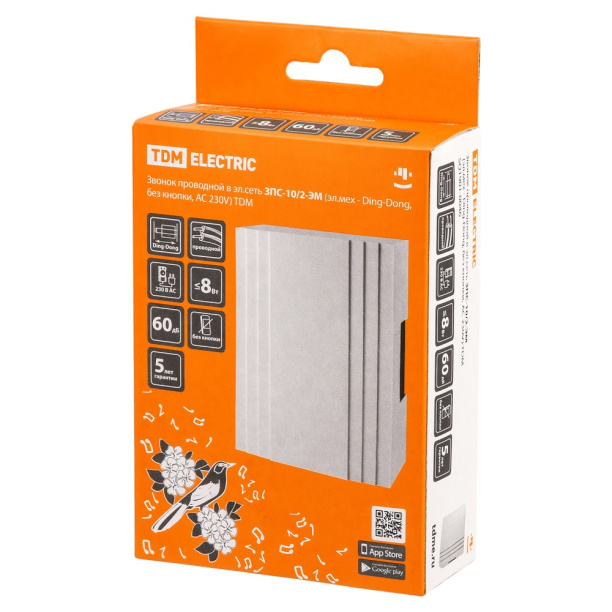 Звонок проводной TDM Дин-Дон от магазина ЛесКонПром.ру