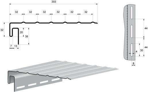 J-фаска Grand Line 3000 мм, белый от магазина ЛесКонПром.ру