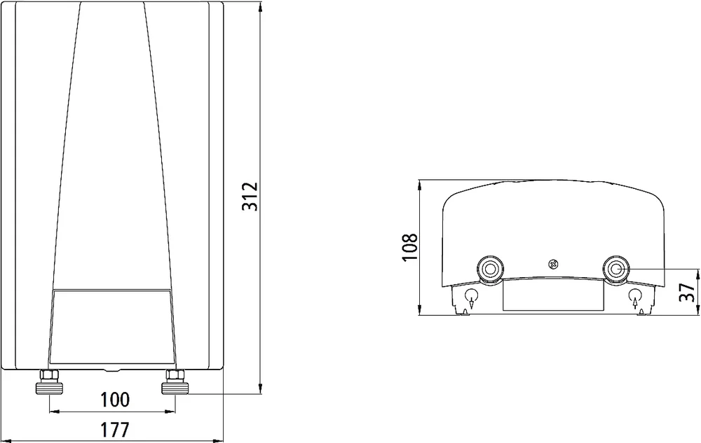 Проточный водонагреватель Clage E-compact CEX 9 электрический от магазина ЛесКонПром.ру