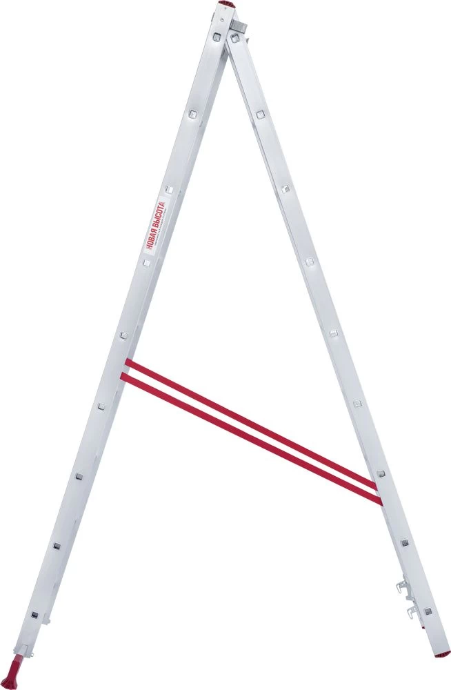 Лестница алюминиевая двухсекционная полупрофессиональная Новая Высота 2x9 арт. 2220209 от магазина ЛесКонПром.ру