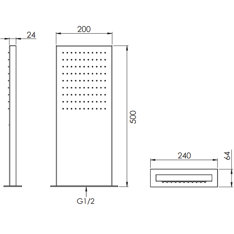 Верхний душ Remer 350SSX Хром от магазина ЛесКонПром.ру
