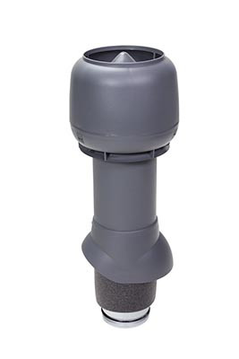 Вентиляционный выход Vilpe 125/ИЗ/500, цвет серый от магазина ЛесКонПром.ру