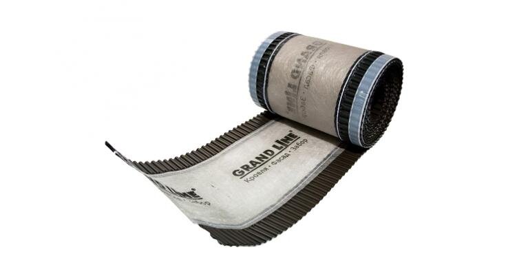 Аэроэлемент конька GRAND LINE 240х5000 мм черный от магазина ЛесКонПром.ру