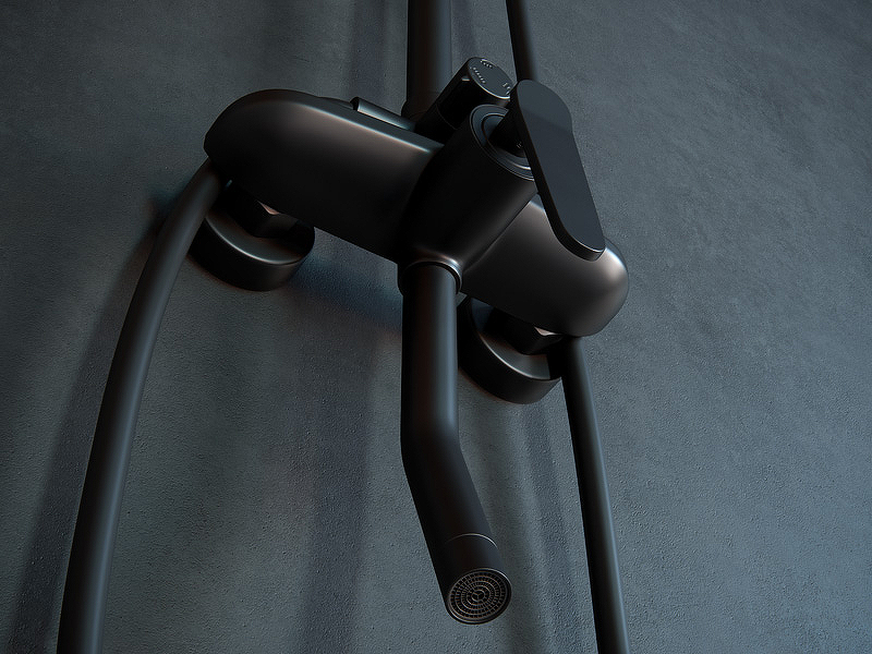 Душевая система Laguraty 17057 Черный от магазина ЛесКонПром.ру