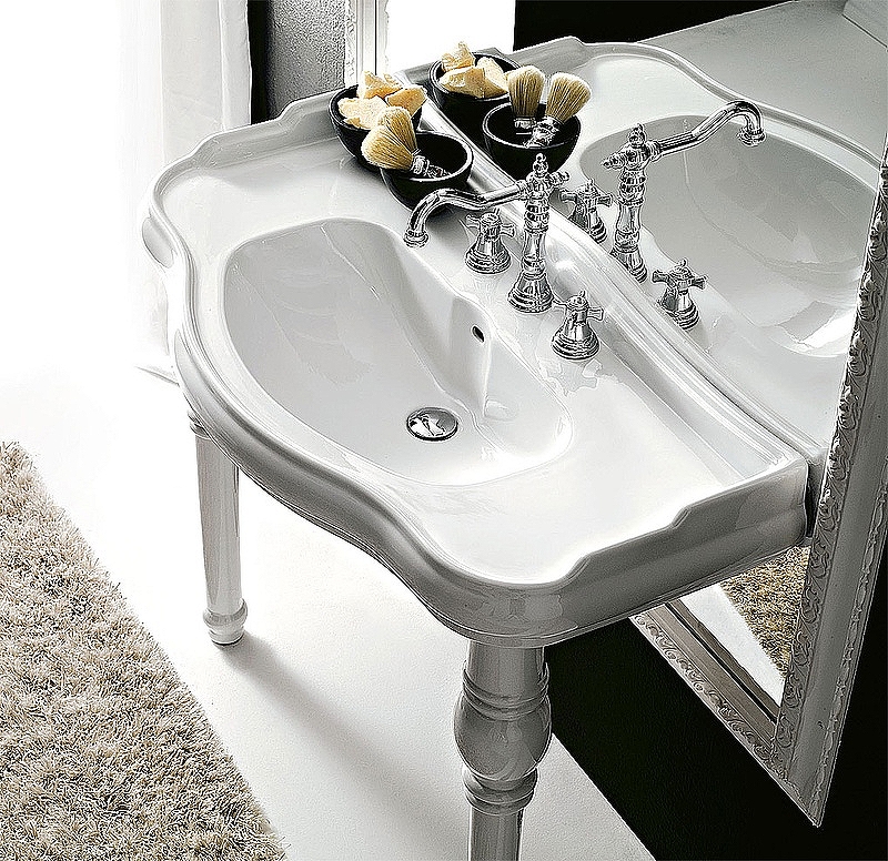 Раковина Kerasan Retro 100 105001*3 Белая от магазина ЛесКонПром.ру