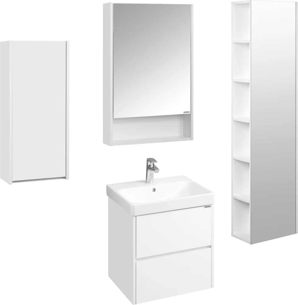 Зеркало-шкаф AQUATON Сканди 55 белый от магазина ЛесКонПром.ру