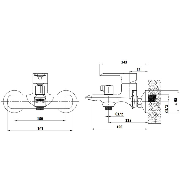 Смеситель для ванны Esko Sorrento от магазина ЛесКонПром.ру