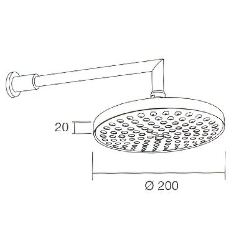 Верхний душ Margaroli 208CR Хром от магазина ЛесКонПром.ру