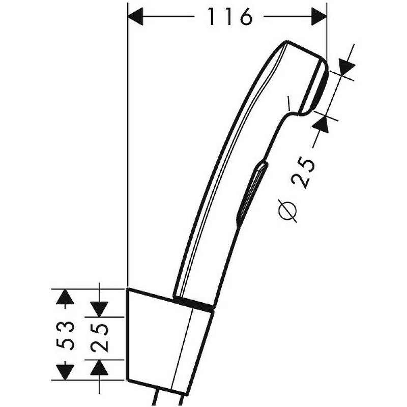 Гигиенический душ Hansgrohe 96907000 Хром от магазина ЛесКонПром.ру