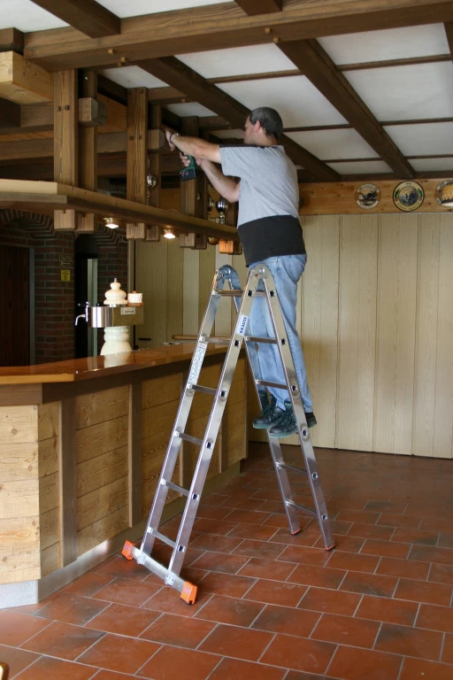 Двухсторонняя шарнирная лестница TriMatic 2Х8 KRAUSE арт.129918 от магазина ЛесКонПром.ру