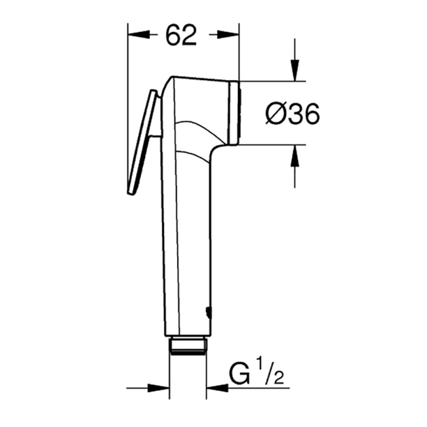 Гигиеническая лейка GROHE New Tempesta-F от магазина ЛесКонПром.ру