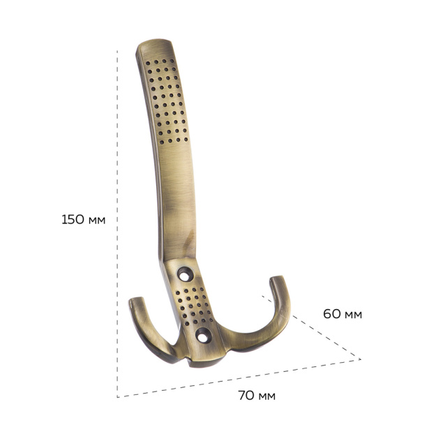 Крючок мебельный KERRON 0071 бронза от магазина ЛесКонПром.ру