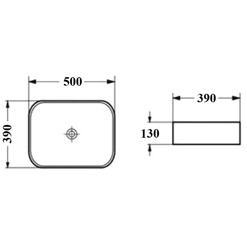 Раковина-чаша Bond 50 S54-500 Белая глянцевая от магазина ЛесКонПром.ру
