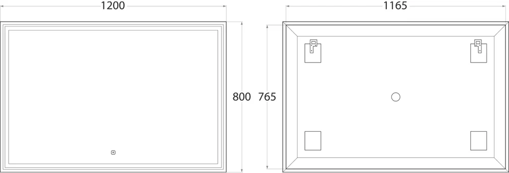 Зеркало Art&Max Monza 120х80 от магазина ЛесКонПром.ру