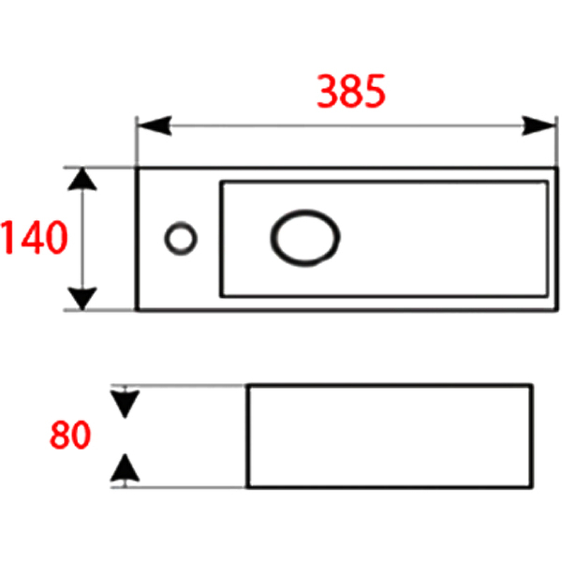Раковина Mira 38 R MR-3814R Белая от магазина ЛесКонПром.ру