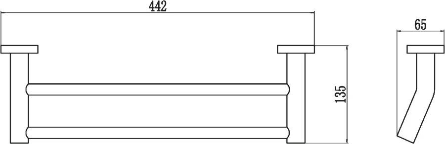 Полотенцедержатель Savol 87 S-408748 двойной, 40 см от магазина ЛесКонПром.ру
