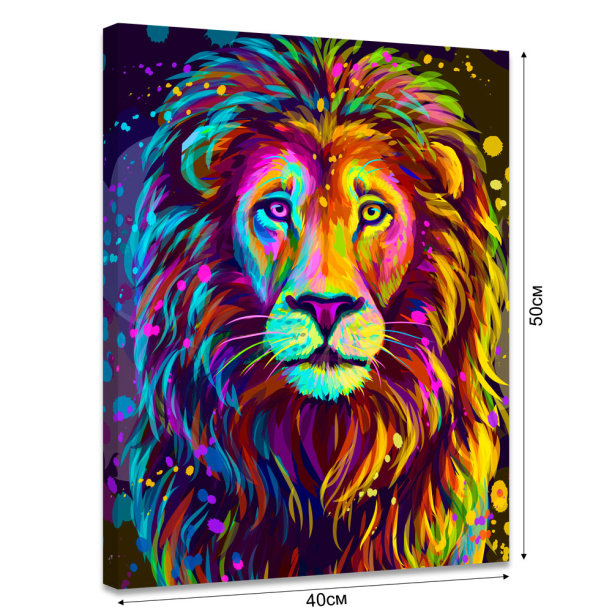 Канвас 40х50 см Лев от магазина ЛесКонПром.ру