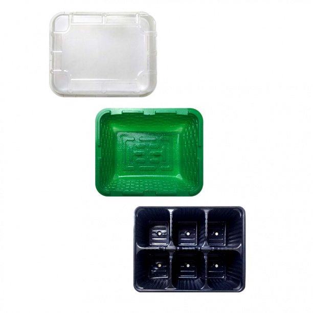 Мини-парник на подоконник 6 ячеек 1 вставка от магазина ЛесКонПром.ру