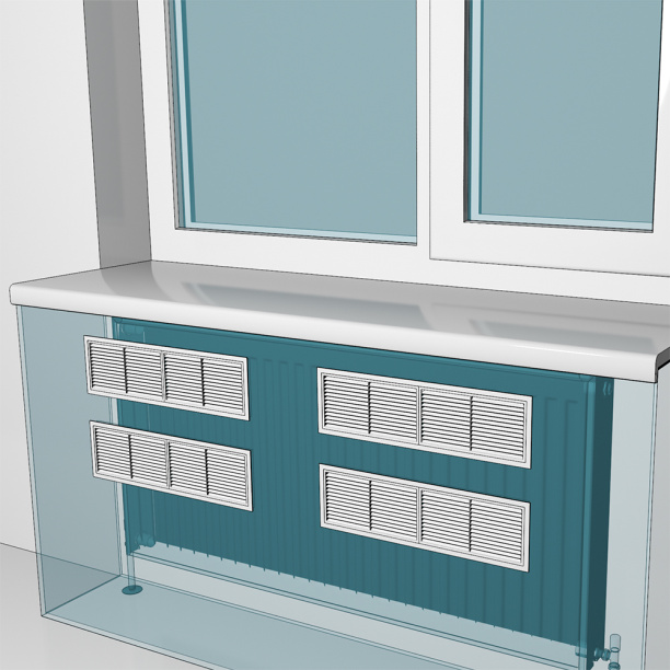 Вентиляционная решетка ERA 455х133 мм переточная коричневая от магазина ЛесКонПром.ру