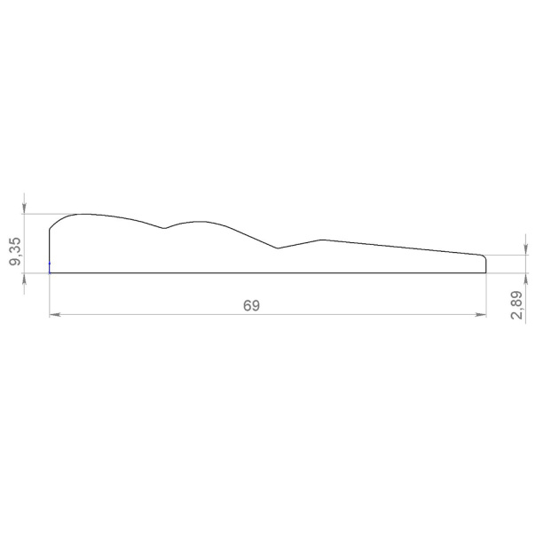 Наличник Палитра 2200х70 мм белый от магазина ЛесКонПром.ру