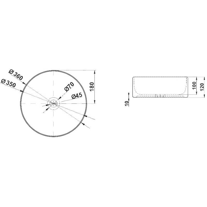 Раковина-чаша Melana 36 MLN-78433 Белая от магазина ЛесКонПром.ру