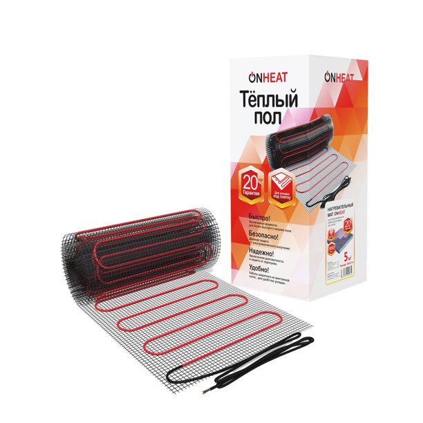 Мат нагревательный ONHEAT 5 м2 800 Вт от магазина ЛесКонПром.ру